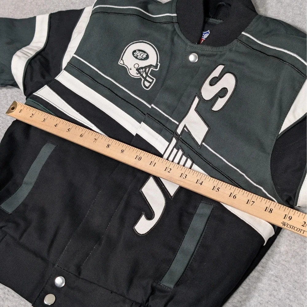 NFL New York Jets Bomber Jacket Kids Youth Medium Quilted Embroidered New NWT